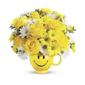 Happy Yellow Rose Smile Arrangement