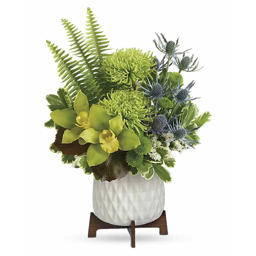 Elegant Botanical Flower Stand Bouquet