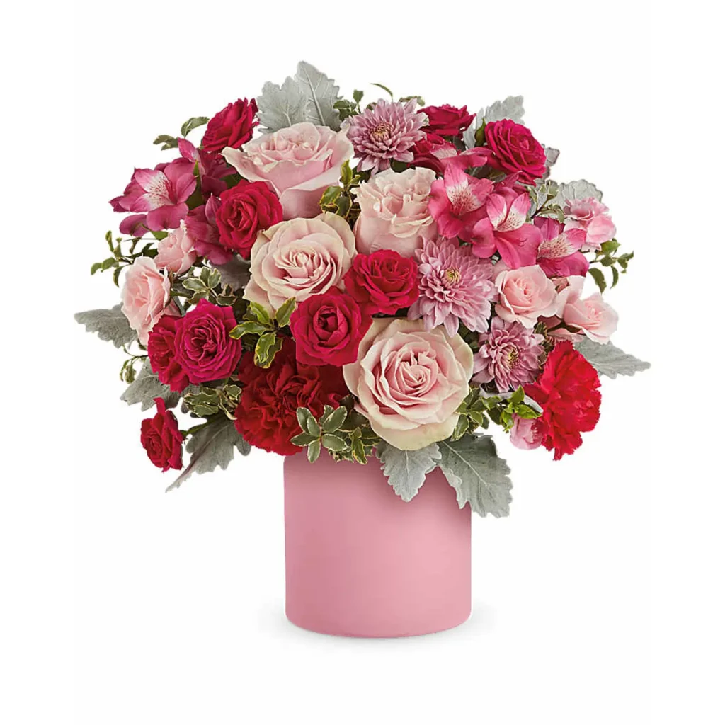 Sweet Mauve Floral Vase Arrangement